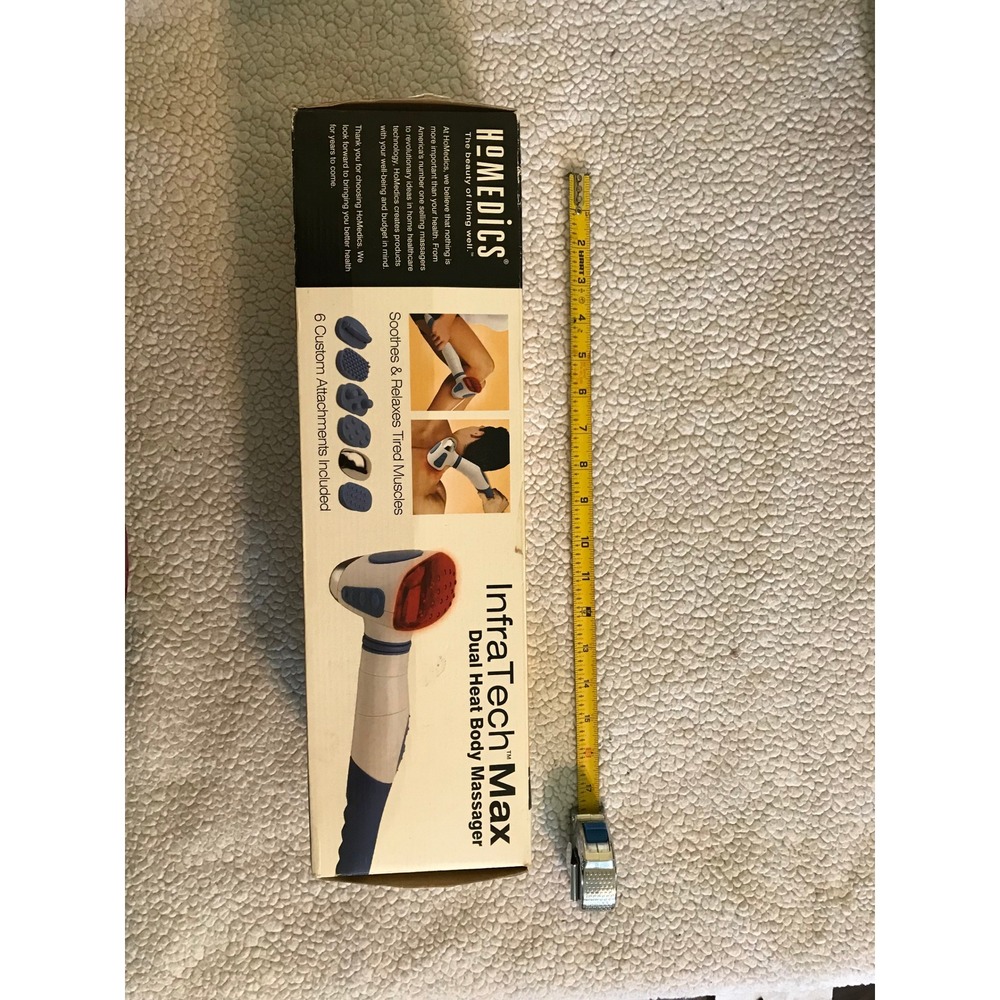HoMedics InfraTech Max Dual Heat Body Massager IR-610 Handheld 6 Attachments - Picture 2 of 6